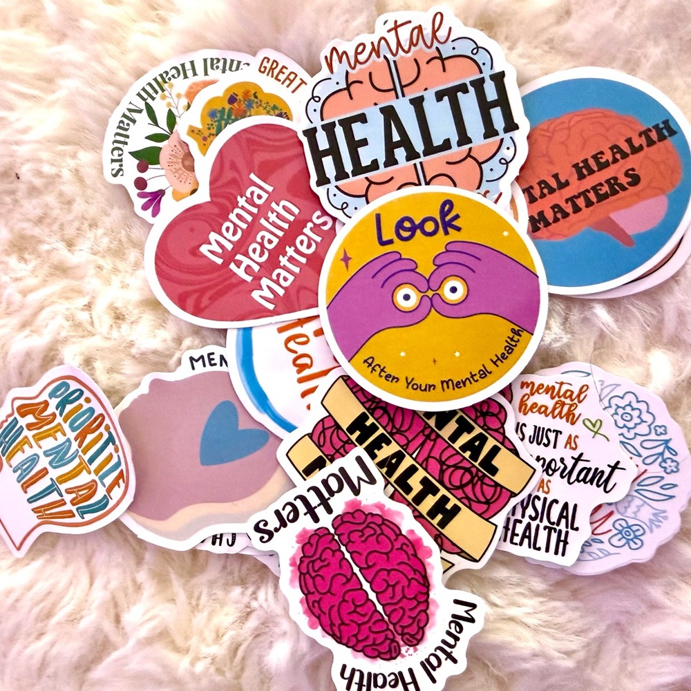 20 Colorful Mental Health Stickers